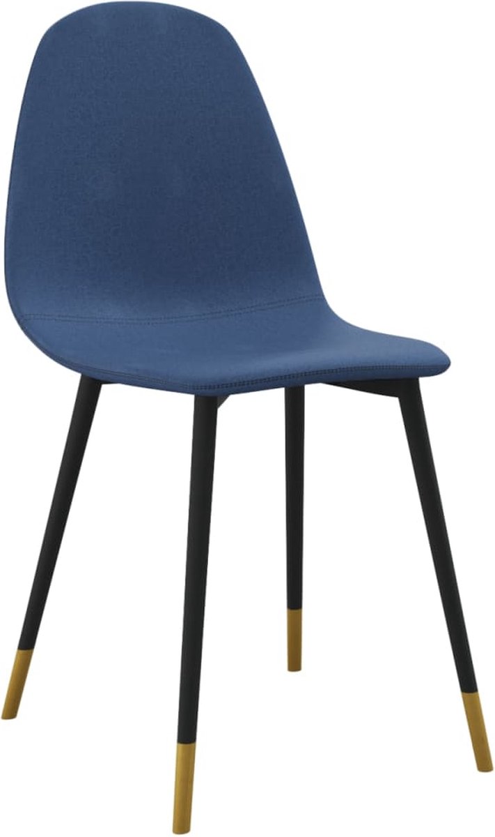 Vidaxl Eetkamerstoelen 2 St Stof - Blauw