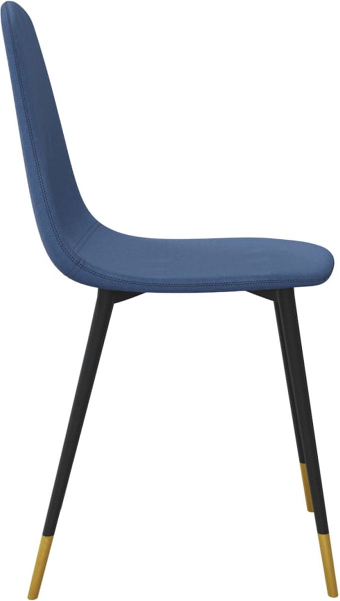 Vidaxl Eetkamerstoelen 2 St Stof - Blauw