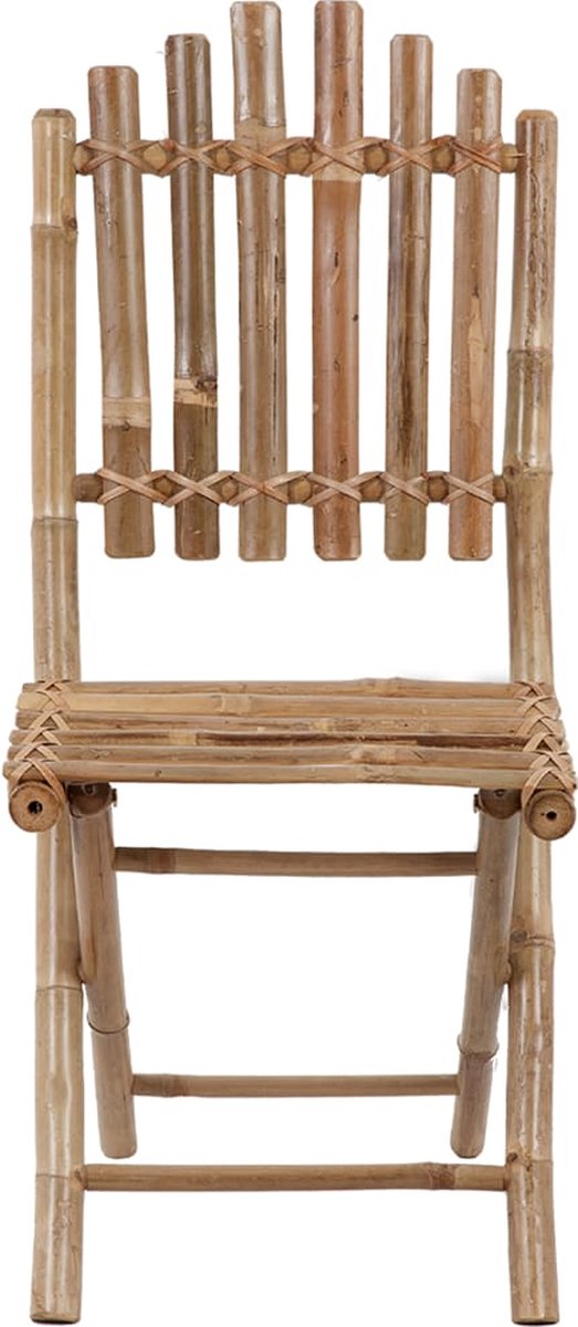 Vidaxl 5-delige Tuinset Inklapbaar Met Kussens Bamboe - Zwart