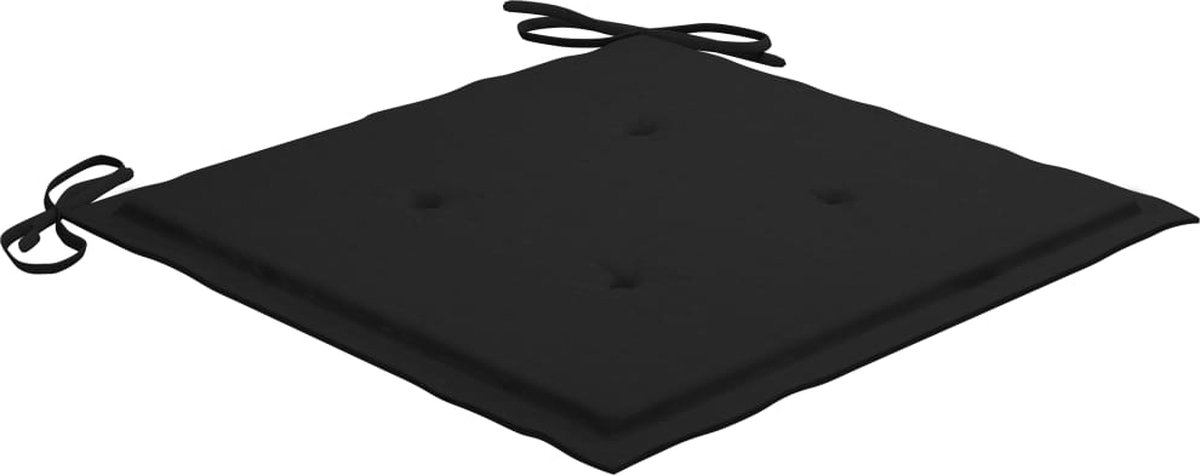 Vidaxl 5-delige Tuinset Inklapbaar Met Kussens Bamboe - Zwart