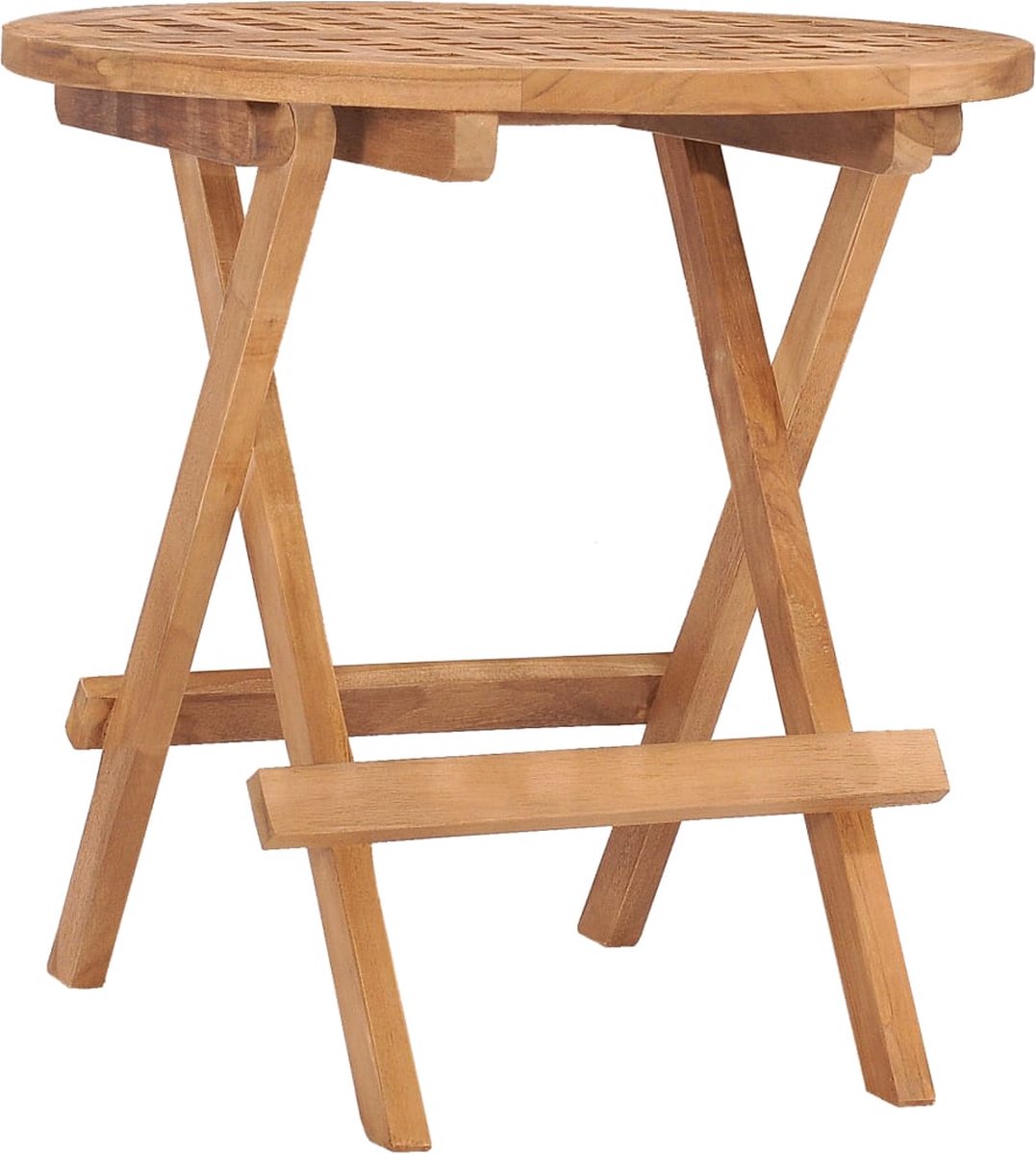 Vidaxl 3-delige Tuinset Inklapbaar Met Kussen Massief Teakhout - Beige