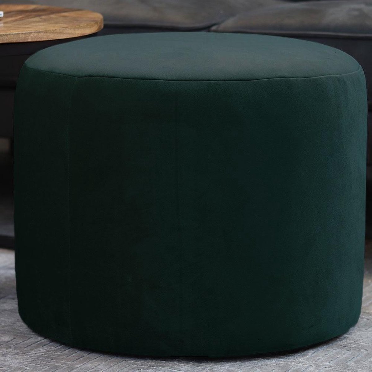 Bronx71 Velvet Poef Anna Donker - Groen