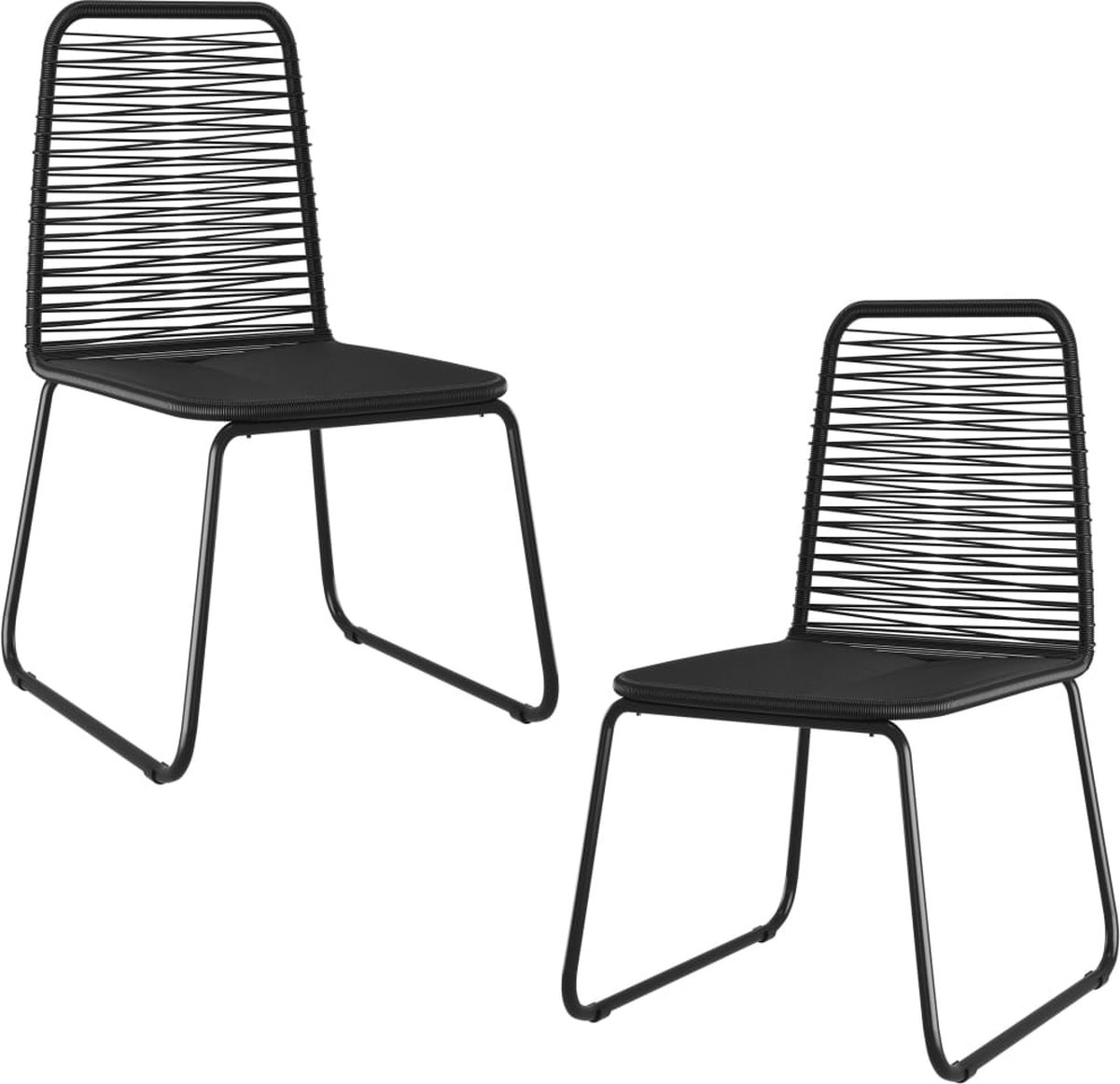 Vidaxl 5-delige Tuinset Massief Acaciahout En Poly Rattan - Zwart