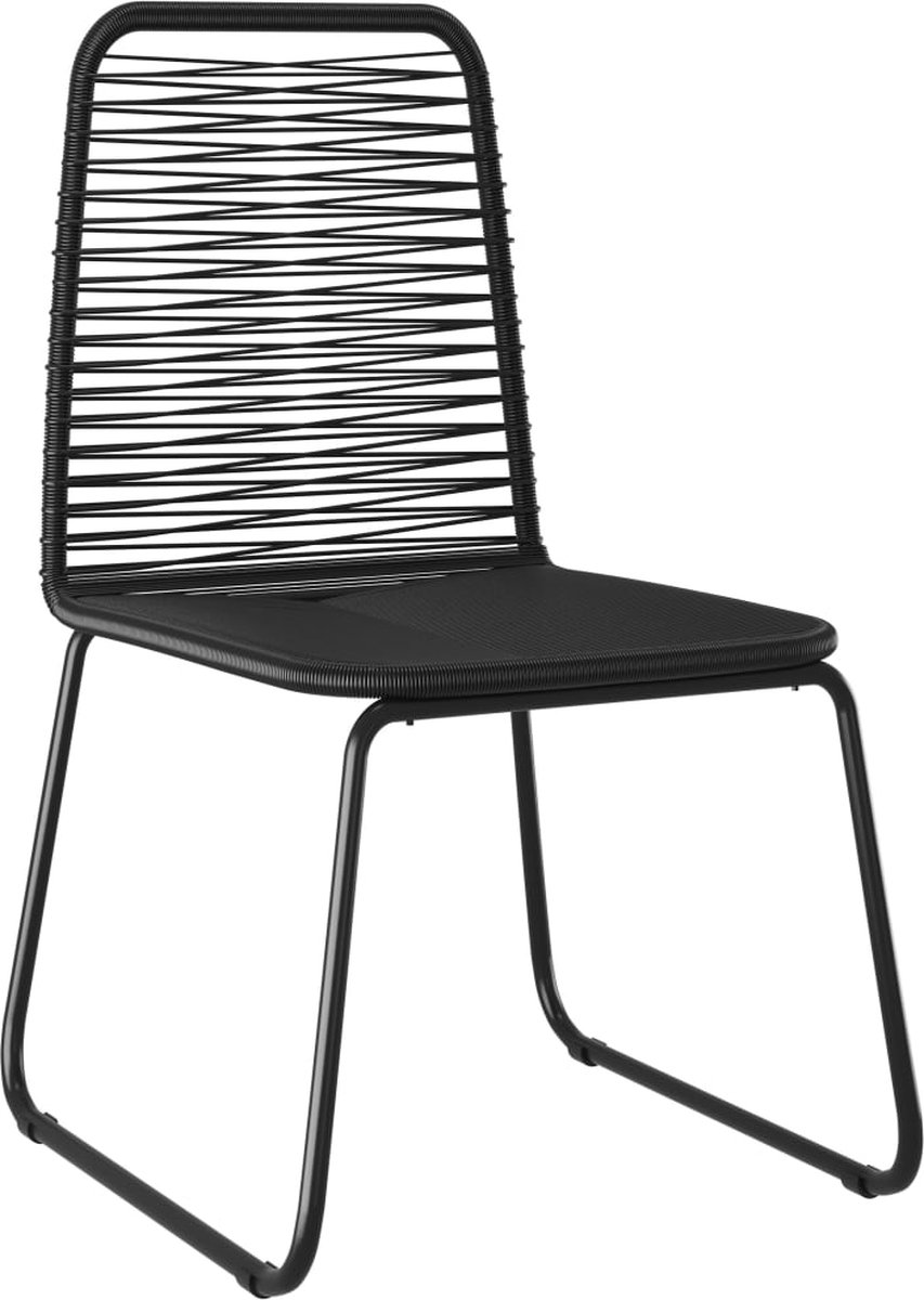 Vidaxl 5-delige Tuinset Massief Acaciahout En Poly Rattan - Zwart