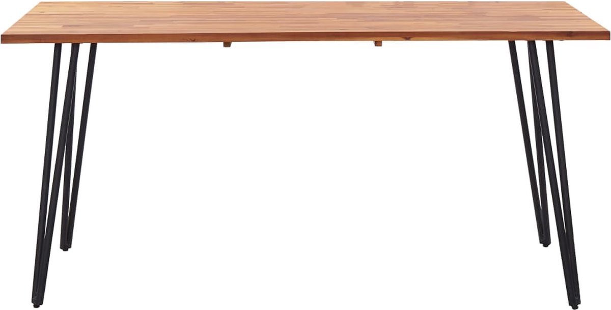 Vidaxl 5-delige Tuinset Massief Acaciahout En Poly Rattan - Zwart