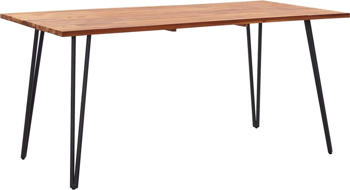 Vidaxl 5-delige Tuinset Massief Acaciahout En Poly Rattan - Zwart