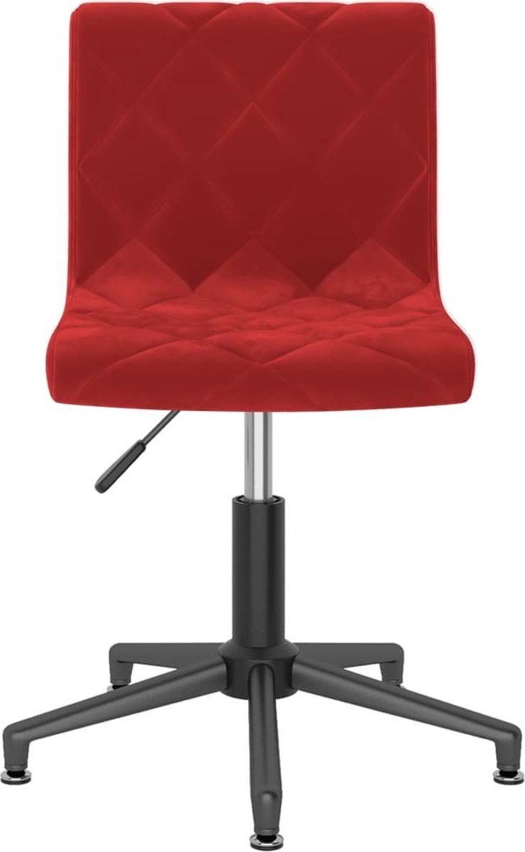 Vidaxl Eetkamerstoelen Draaibaar 2 St Fluweel Wijn - Rood