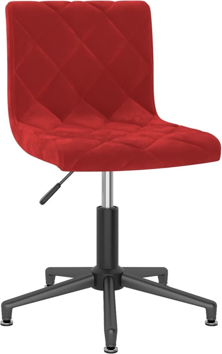 Vidaxl Eetkamerstoelen Draaibaar 2 St Fluweel Wijn - Rood