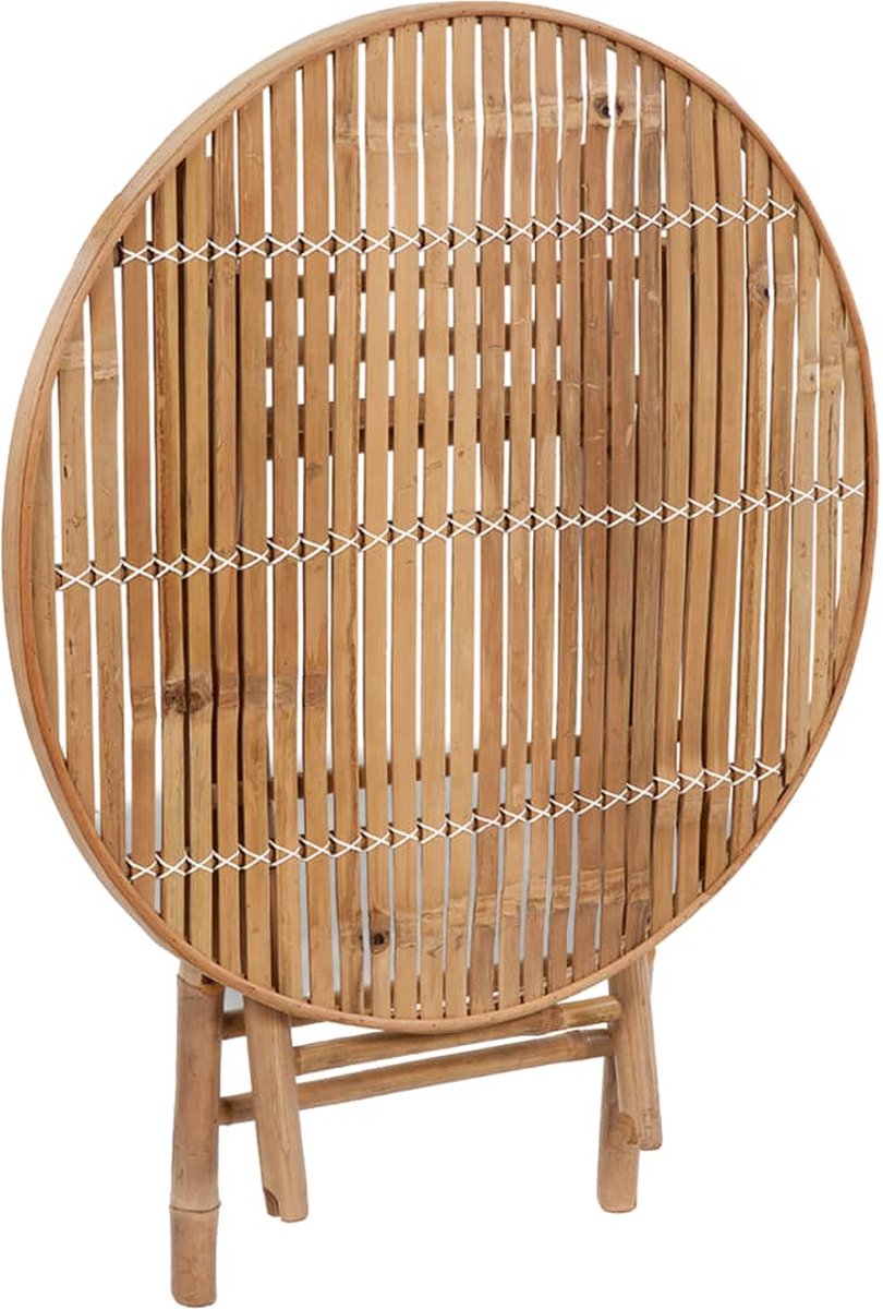 Vidaxl 5-delige Tuinset Inklapbaar Met Kussens Bamboe - Rood