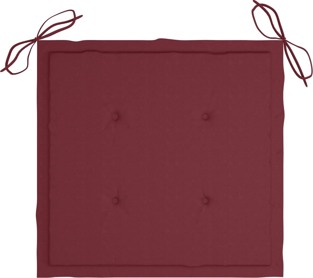 Vidaxl 5-delige Tuinset Inklapbaar Met Kussens Bamboe - Rood