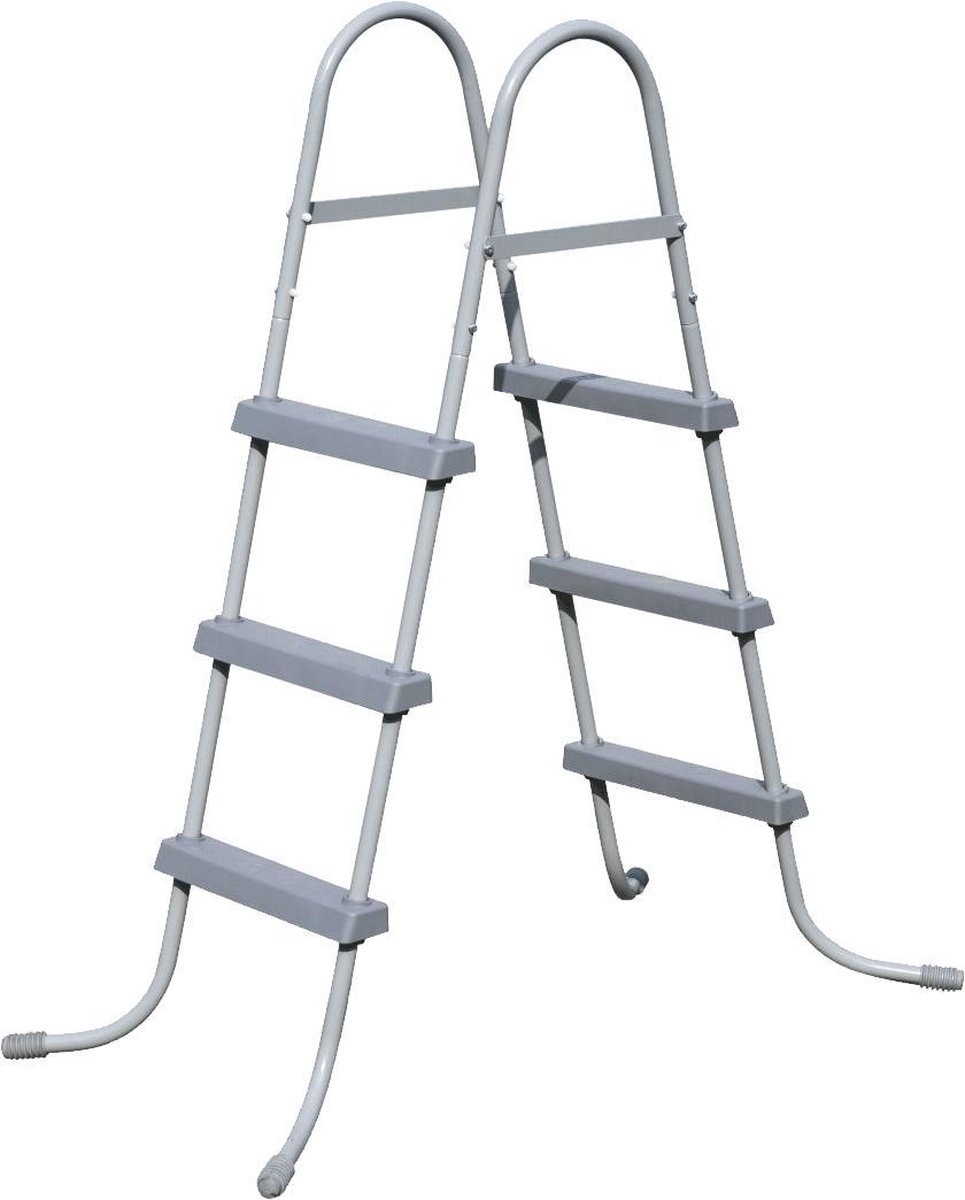 Bestway Power Steel Zwembad Rechthoek - Ø 404 x 201 cm - Grijs