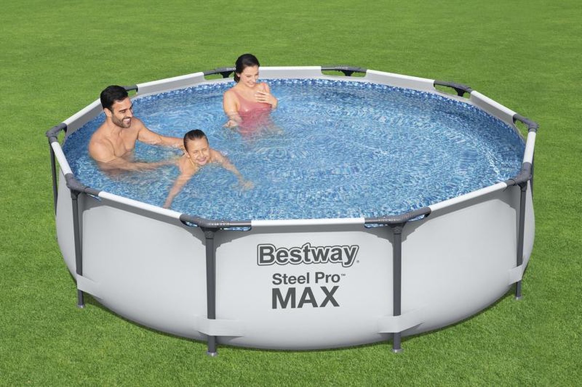 Bestway Steel Pro Max Zwembad - Ø 305 x 76 cm - Grijs