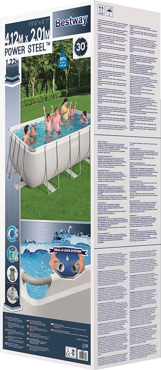 Bestway Zwembad Power Steel Set Rechthoek 412 - 412 x 201 x 122 cm