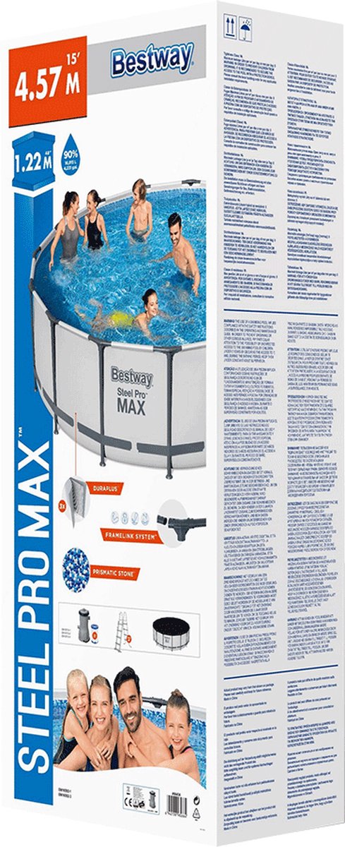 Bestway Zwembad Steel Pro Max Set Rond - 457 x 122 cm