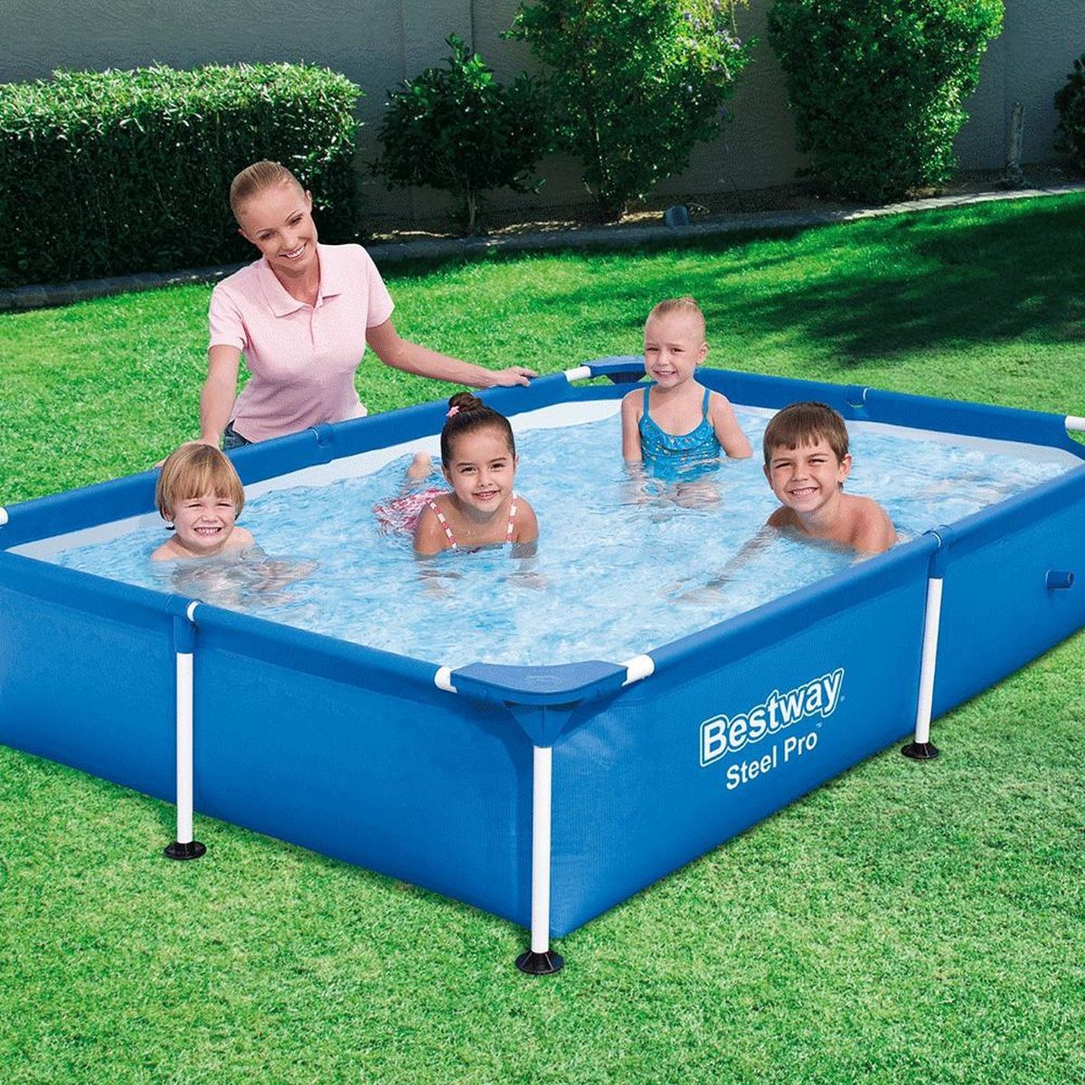 Bestway Zwembad Steel Pro Rechthoek 211 - 211 x 150 x 43 cm - Blauw