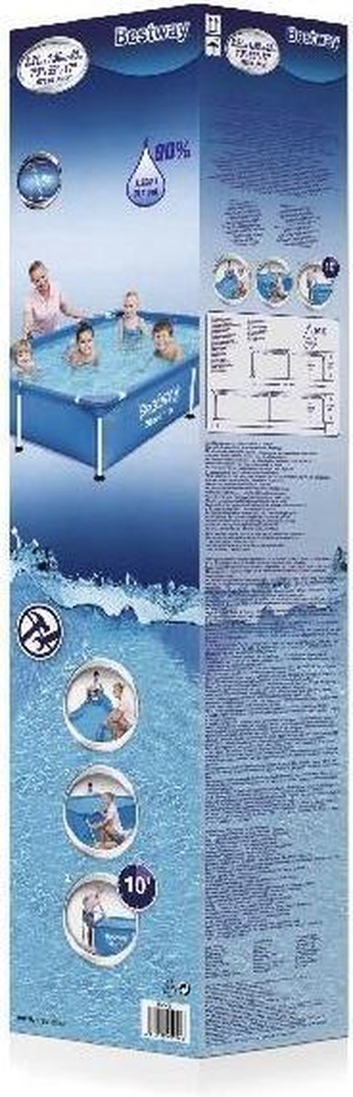 Bestway Zwembad Steel Pro Rechthoek 211 - 211 x 150 x 43 cm - Blauw
