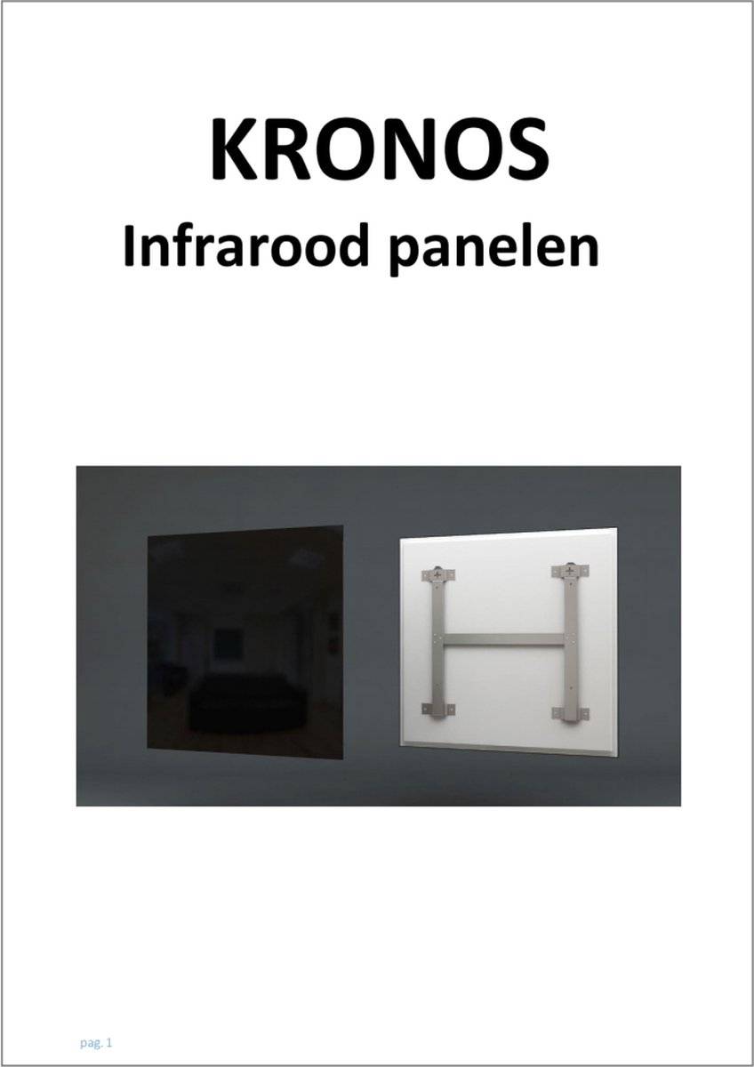 Royal Plaza Kronos infrarood paneel 1200x400mm 500w mat wit