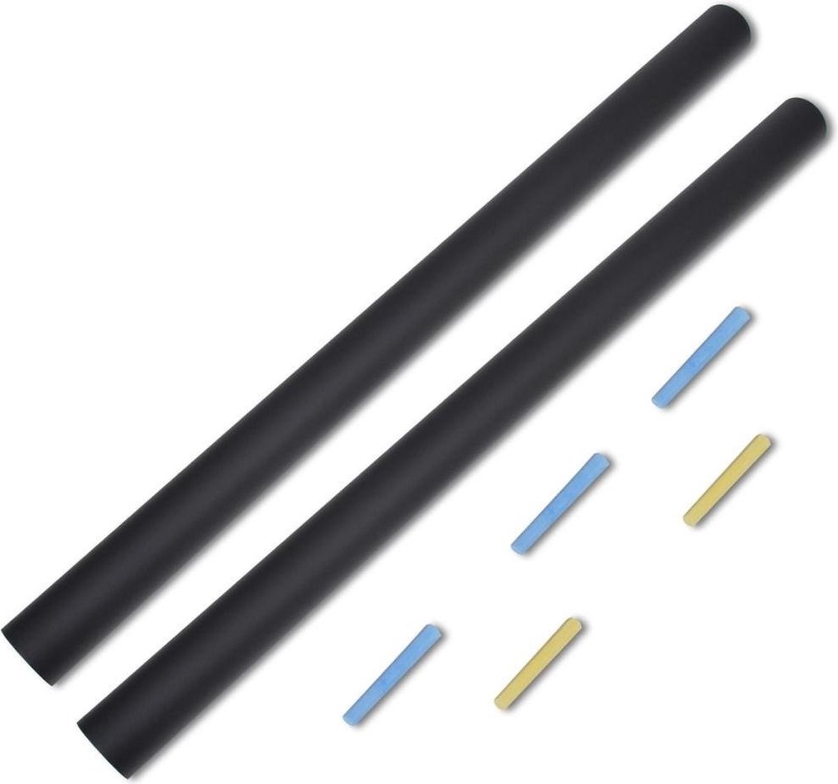 Vidaxl Krijtbord Stickerrollen 2 St 0,45 X 2 M - Incl. Krijt - Zwart