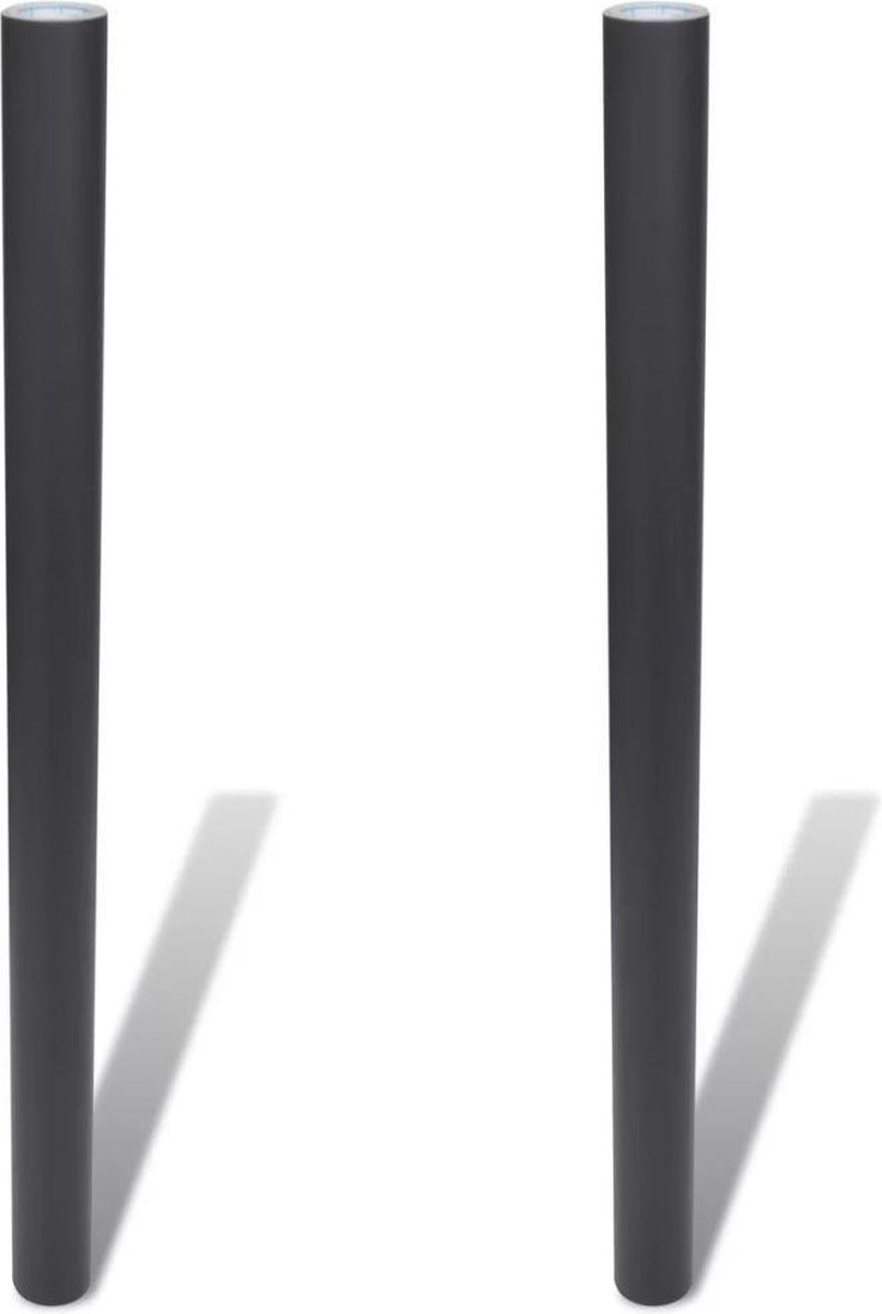 Vidaxl Krijtbord Stickerrollen 2 St 0,45 X 2 M - Incl. Krijt - Zwart