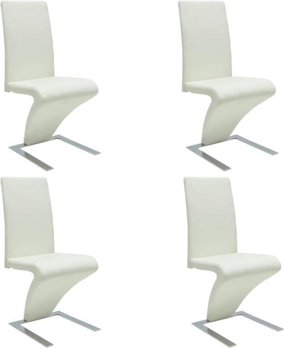 Vidaxl Eetkamerstoelen 4 St Kunstleer - Wit