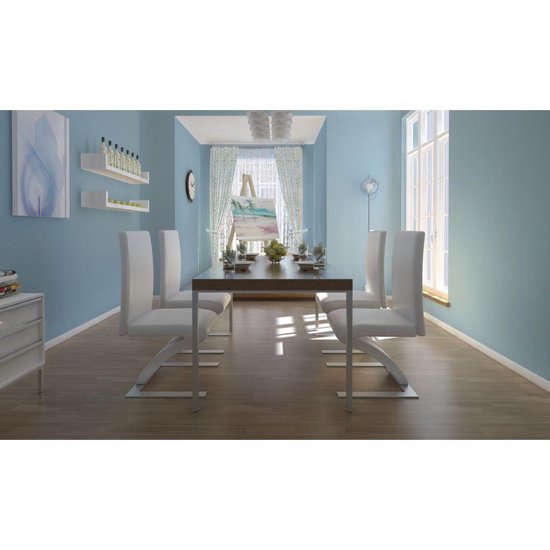 Vidaxl Eetkamerstoelen 4 St Kunstleer - Wit