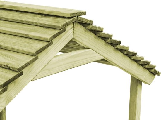 Vidaxl Buitenspeelhuis Met Zandbak 128x120x145 Cm Grenenhout - Bruin