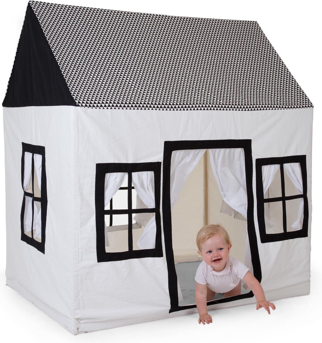 Childhome Speelhuis 125 X 95 X 145 Cm/wit - Zwart