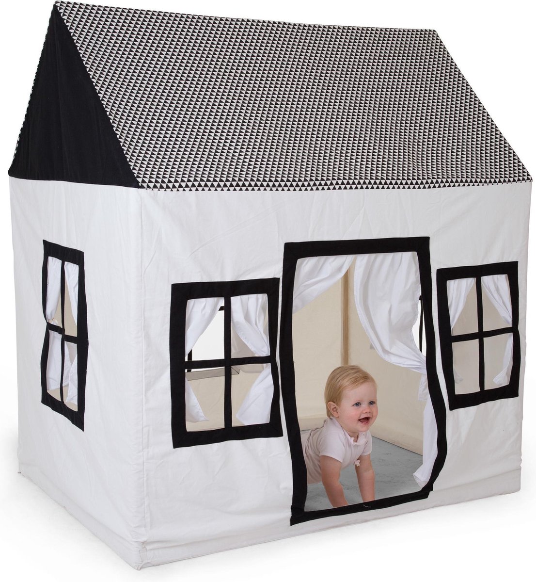 Childhome Speelhuis 125 X 95 X 145 Cm/wit - Zwart