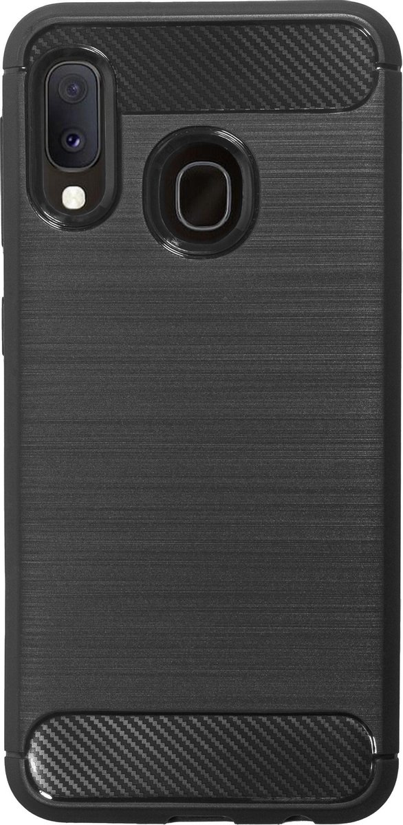 Bmax Carbon Soft Case Hoesje Voor Samsung Galaxy A20e - Black/ - Zwart