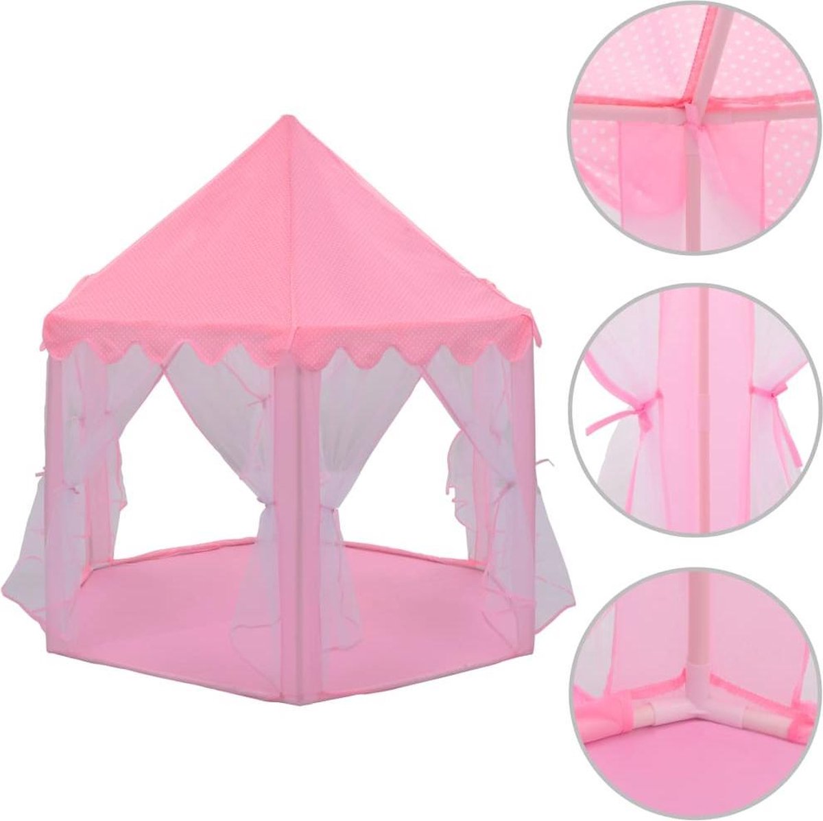 Vidaxl Speeltent Prinses - Roze