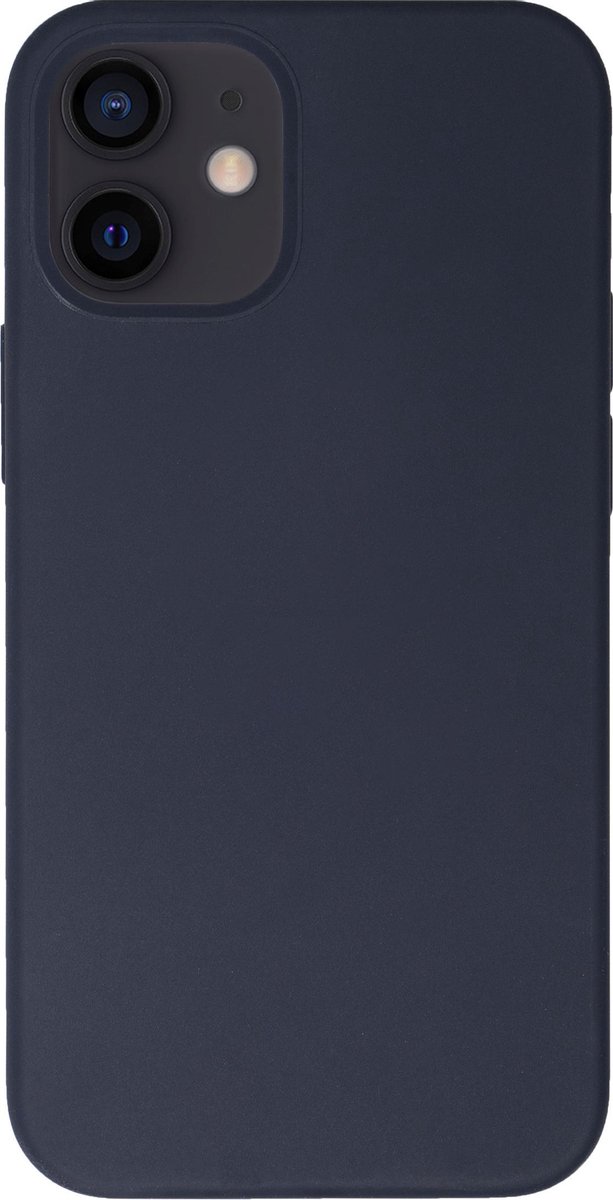 Bmax Liquid Silicone Case Hoesje Voor Iphone 12 Mini - Midnight Blue/donker - Blauw