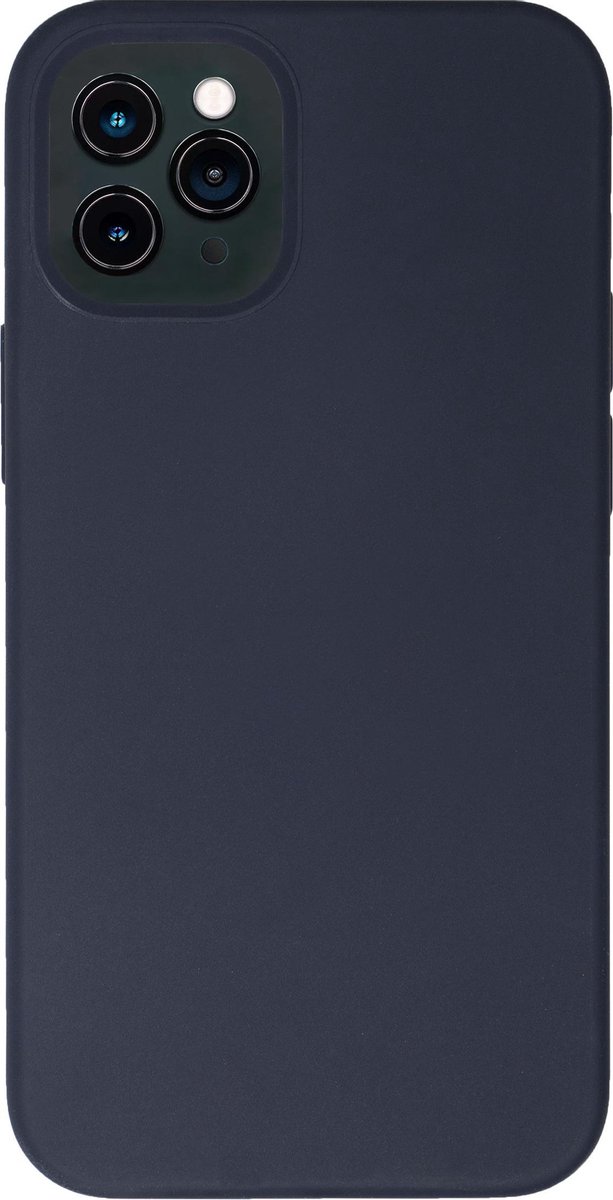 Bmax Liquid Silicone Case Hoesje Voor Iphone 12 Pro - Midnight Blue/donker - Blauw