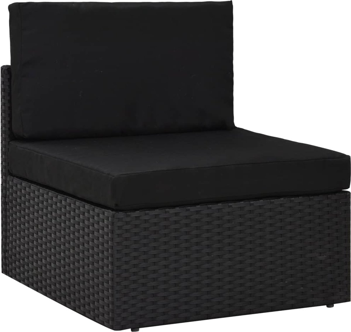 Vidaxl 2-delige Loungeset Poly Rattan - Zwart