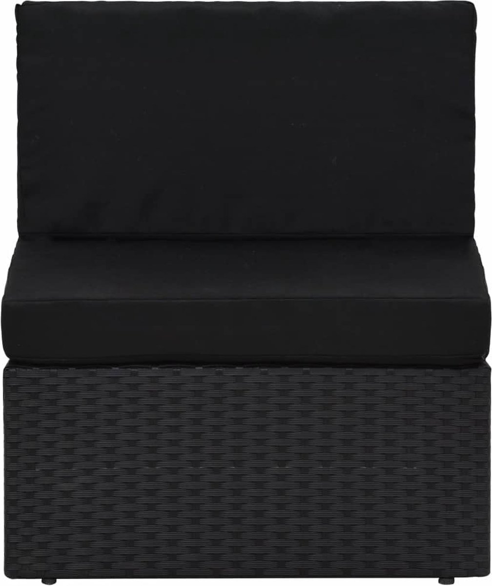 Vidaxl 2-delige Loungeset Poly Rattan - Zwart