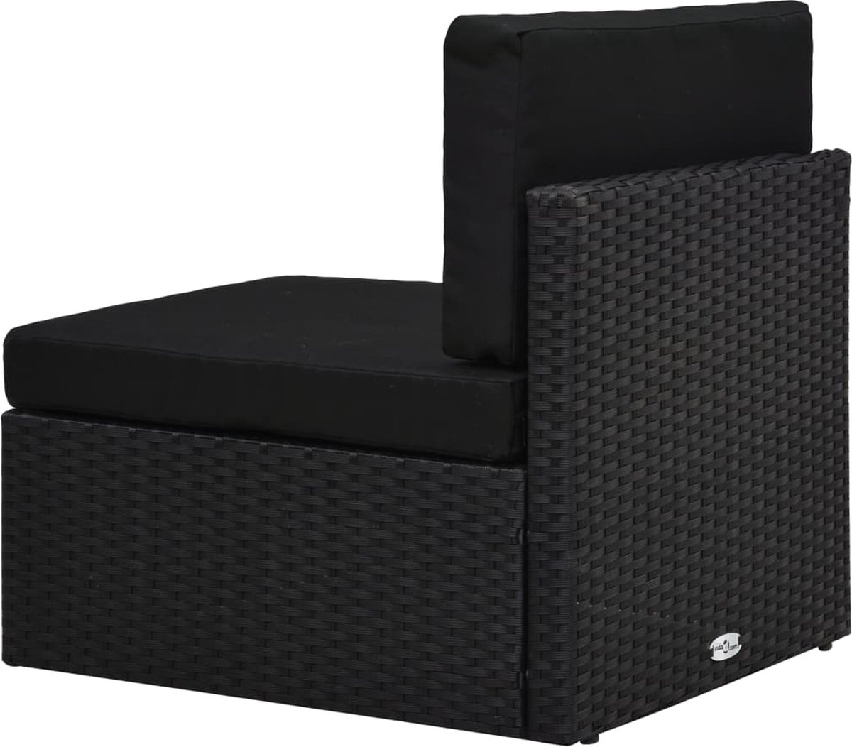 Vidaxl 2-delige Loungeset Poly Rattan - Zwart