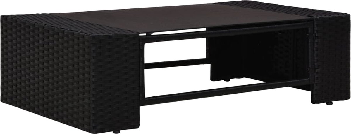 Vidaxl 2-delige Loungeset Poly Rattan - Zwart