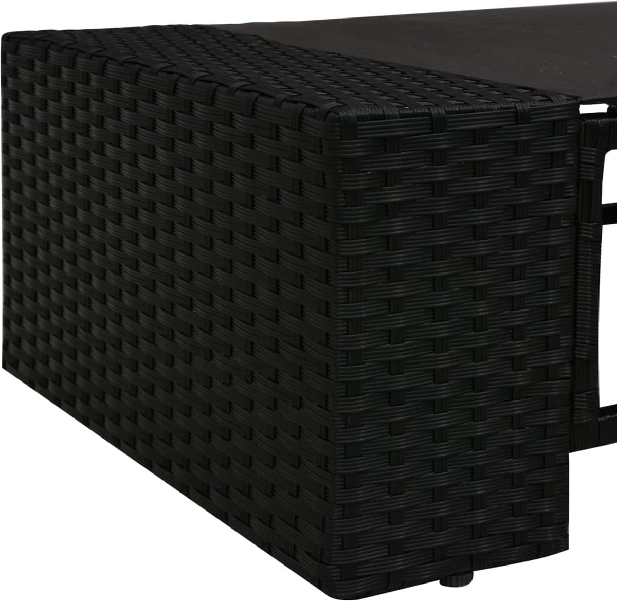 Vidaxl 2-delige Loungeset Poly Rattan - Zwart