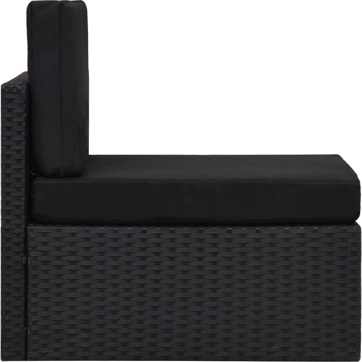 Vidaxl 2-delige Loungeset Poly Rattan - Zwart