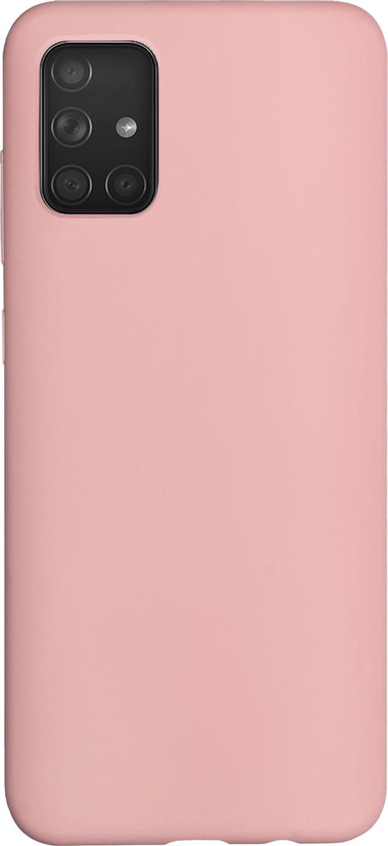 Bmax Liquid Silicone Case Hoesje Voor Samsung Galaxy A71 - Pink/licht - Roze