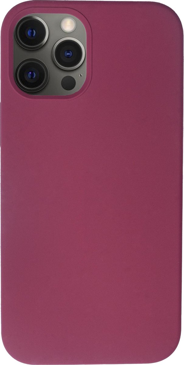 Bmax Liquid Silicone Case Hoesje Voor Iphone 12 Pro Max- Plum/pruim - Paars