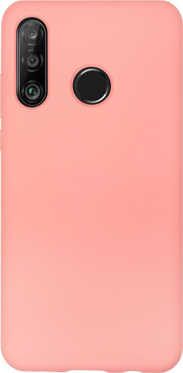 Bmax Liquid Silicone Case Hoesje Voor Huawei P30 Lite - Peach - Roze