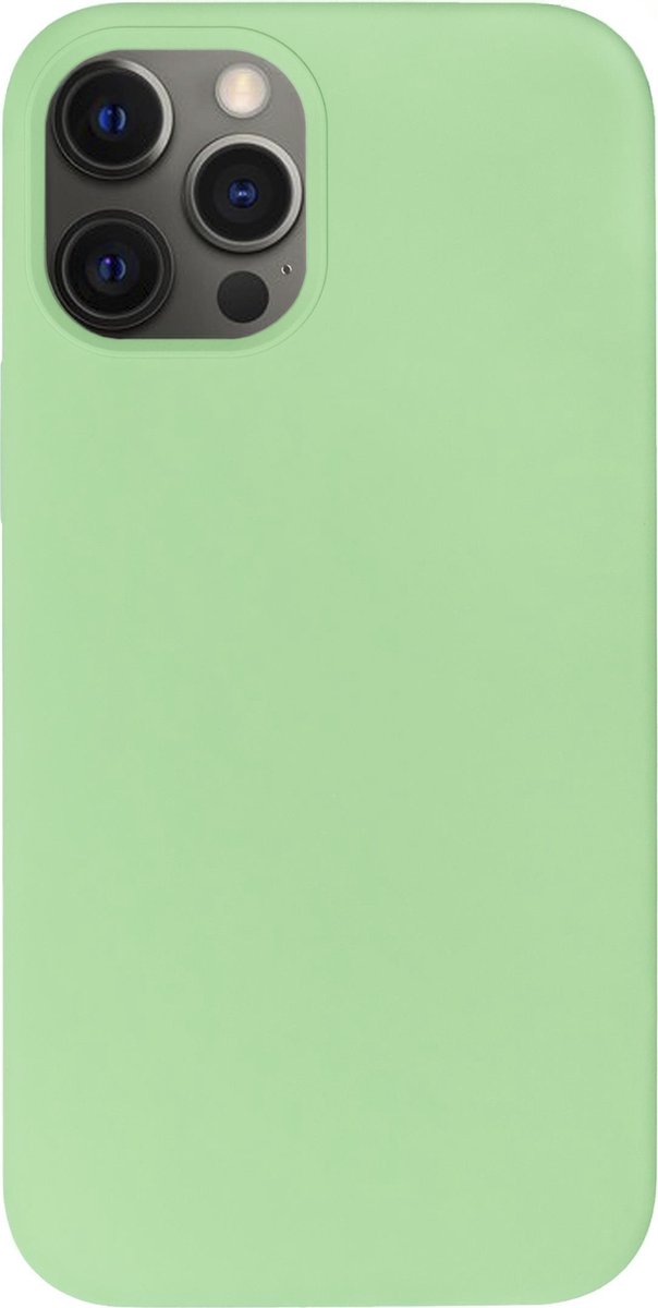 Bmax Liquid Silicone Case Hoesje Voor Iphone 12 Pro Max - Spearmint/mint - Groen