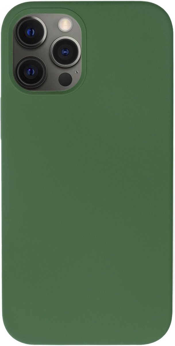 Bmax Liquid Silicone Case Hoesje Voor Iphone 12 Pro Max - Cyprus Green/donker - Groen