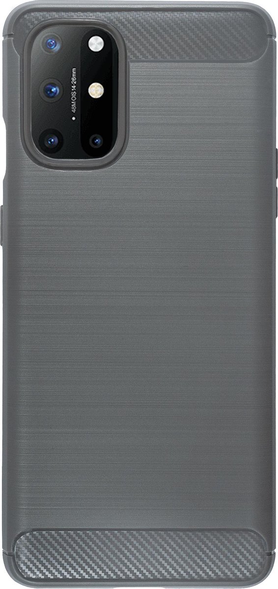 Bmax Carbon Soft Case Hoesje Voor Oneplus 8t - Grey/ - Grijs