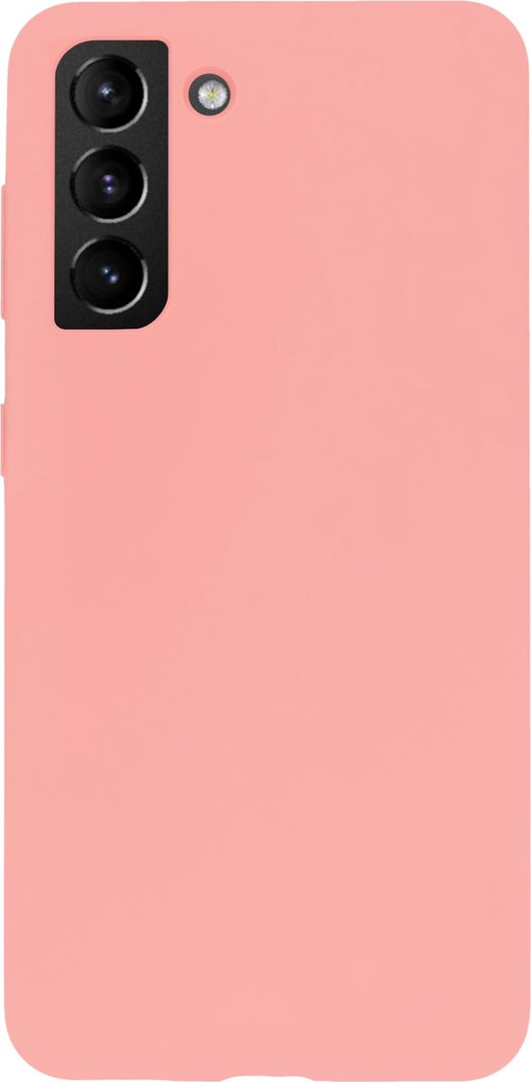 Bmax Liquid Silicone Case Hoesje Voor Samsung Galaxy S21 Plus - Peach/perzik - Roze