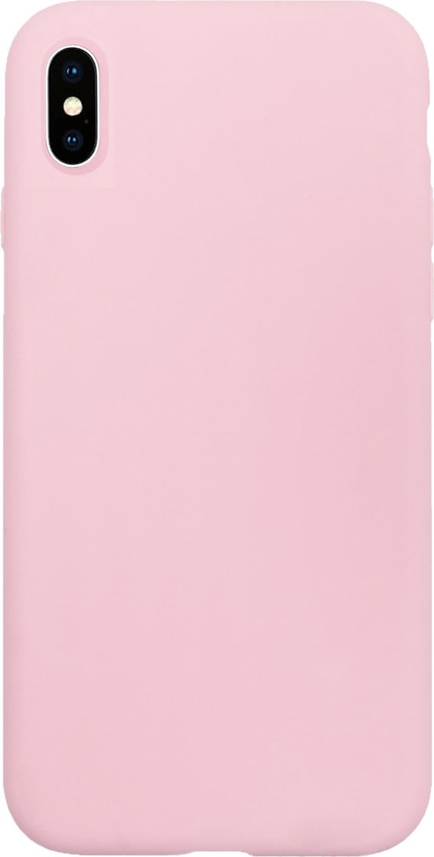 Bmax Liquid Silicone Case Hoesje Voor Iphone Xs Max - Pink/licht - Roze