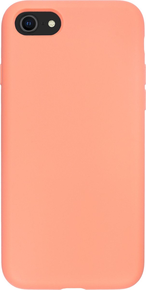 Bmax Liquid Silicone Case Hoesje Voor Iphone 8 - Nectarine/pastel - Oranje