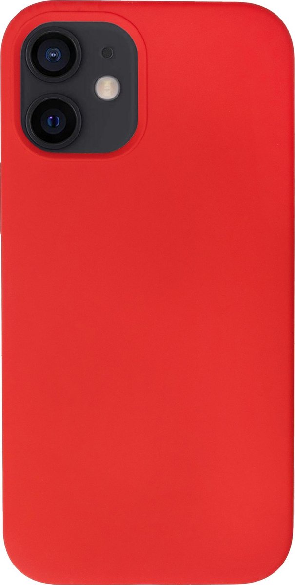 Bmax Liquid Silicone Case Hoesje Voor Iphone 12 Mini - Red/ - Rood