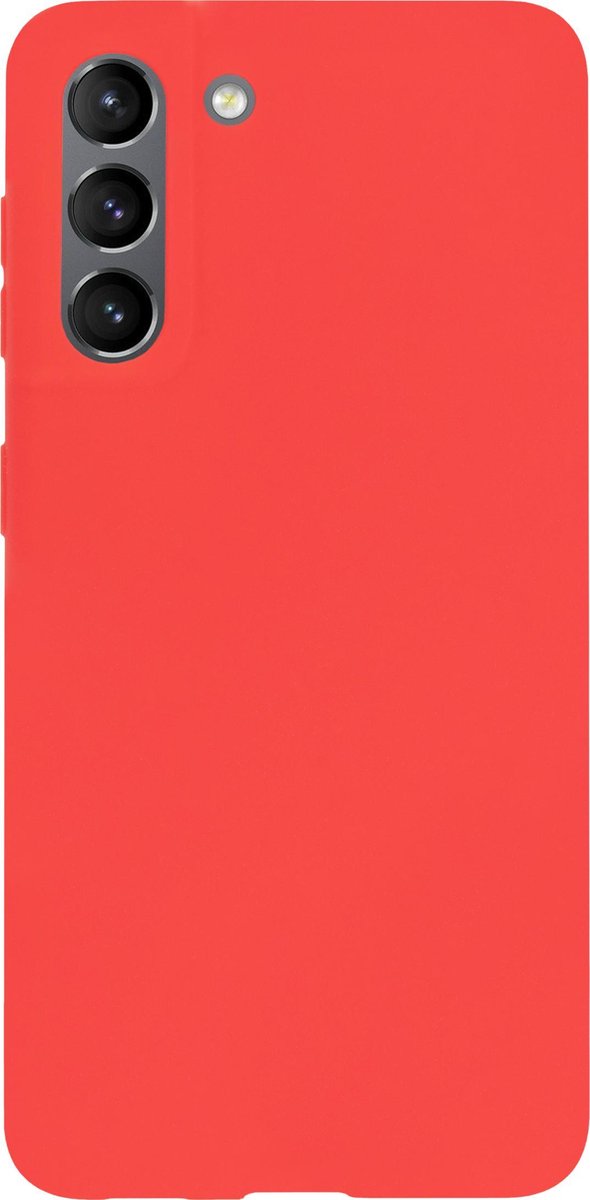 Bmax Essential Matte Case Samsung Galaxy S21 Hoesje - - Rood