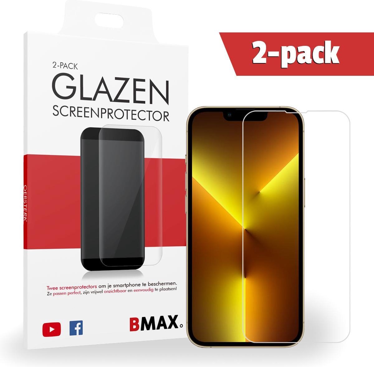 2-pack Bmax Iphone 13 Pro Screenprotector - Glass - 2.5d